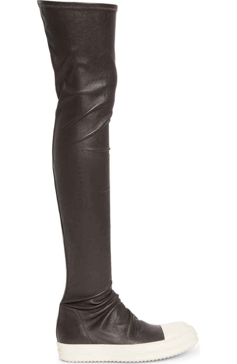 Rick Owens Stocking Sneaks Thigh High Sneaker, Alternate, color, Dark Dust/ Milk/ Milk