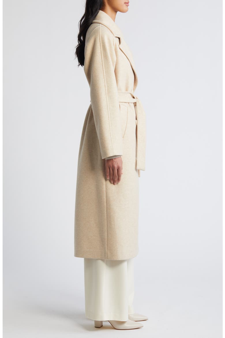 Double Breasted Belted Coat, Alternate, color, OATMEAL
