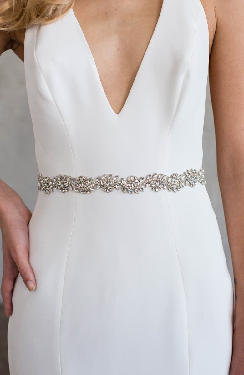 Brides & Hairpins Bronte Crystal Sash, Alternate, color, 