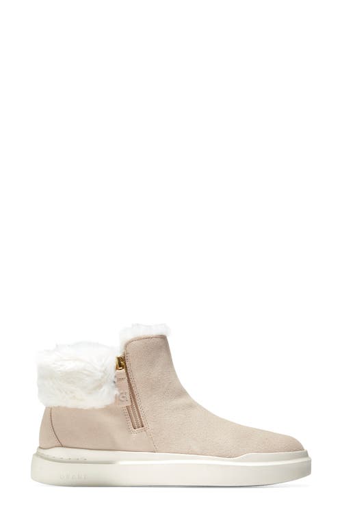 Cole Haan Grandpro Rally Faux Fur Trim Bootie In Neutral
