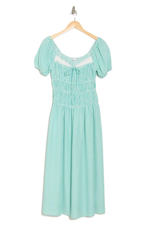 Lush Shirred Puff Sleeve Maxi Dress