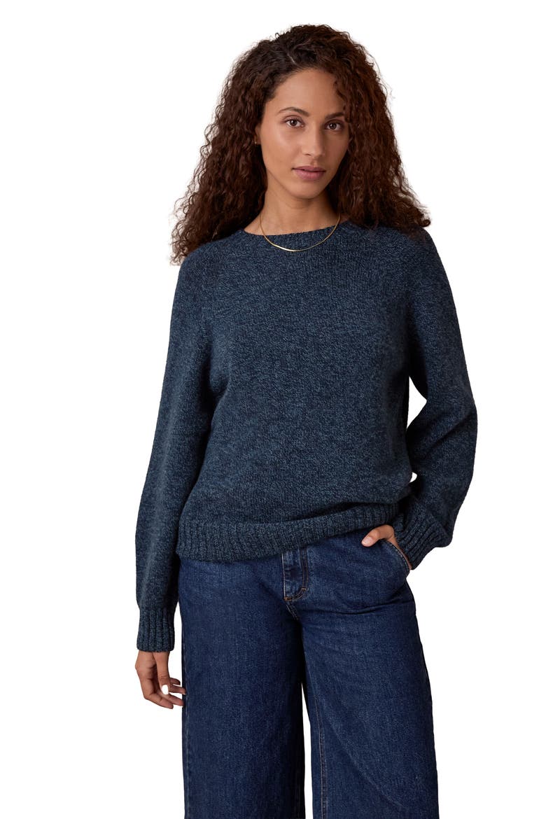 Supersoft Weekend Crew Neck Sweater, Main, color, Navy Marl