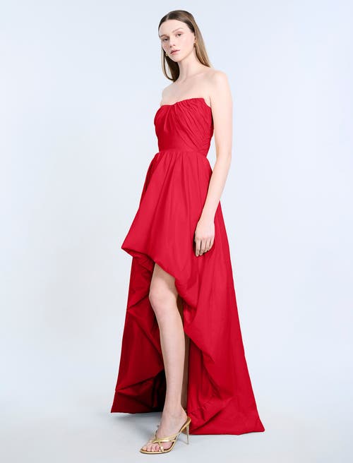 Bcbg High Slit Ball Gown In Red