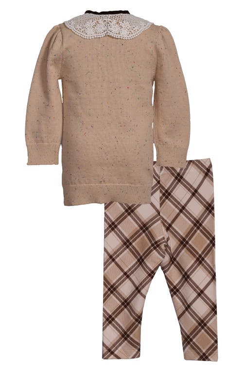 Iris & Ivy Little Lamb Sweater & Leggings Set In Brown