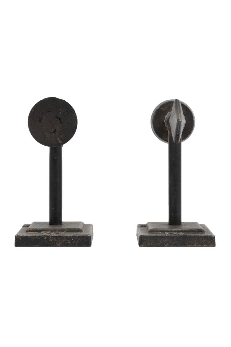 Decorative Cast Metal Arrow Bookends, Bronze, Set of 2, Alternate, color, Brown