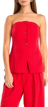 Endless Rose Button Strapless Top