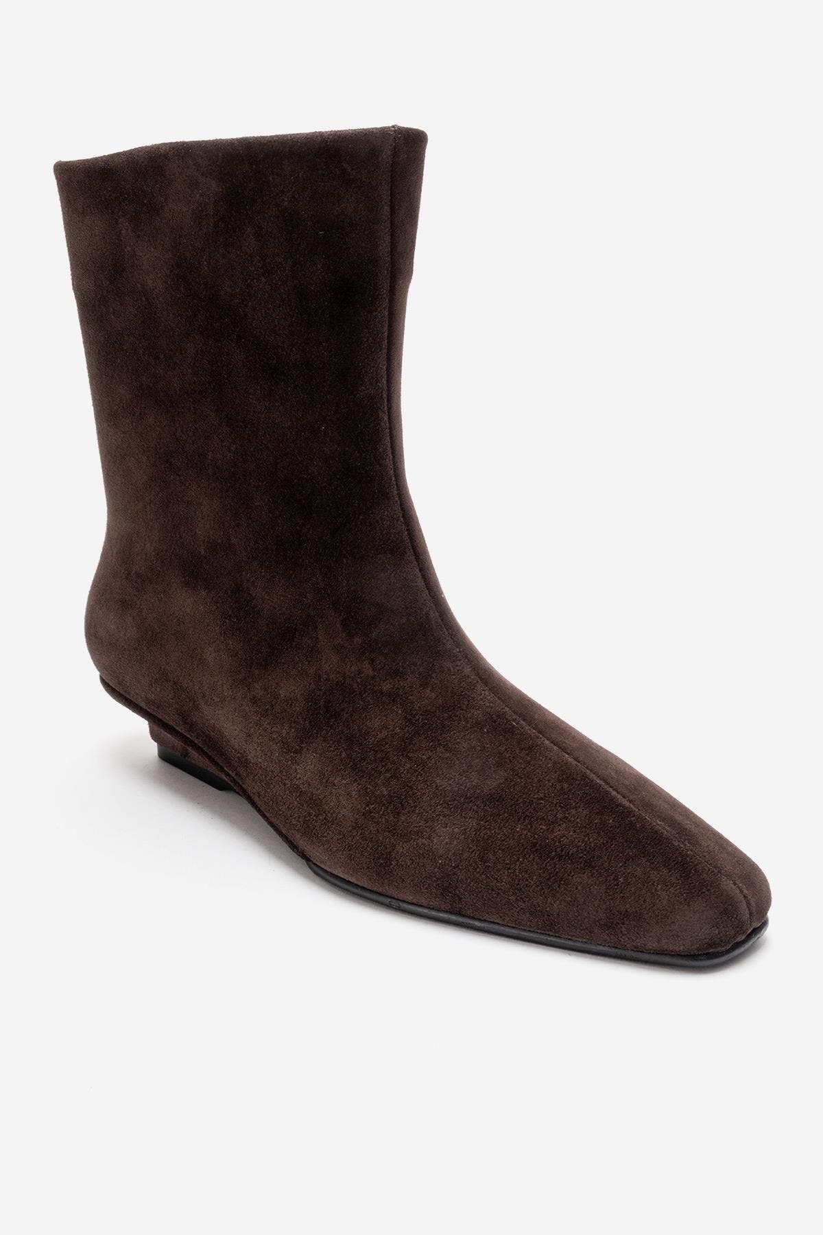 Nacho Leather Ankle Boot, Alternate, color, Brown Suede