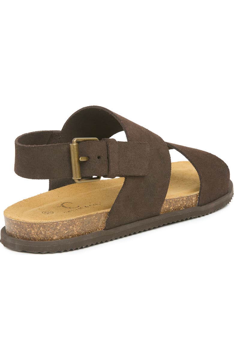 Celtic & Co. Double Strap Sandal, Alternate, color, Chocolate Brown