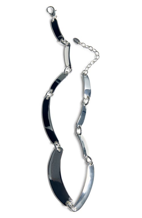 Mango Linked Plate Necklace In Metallic