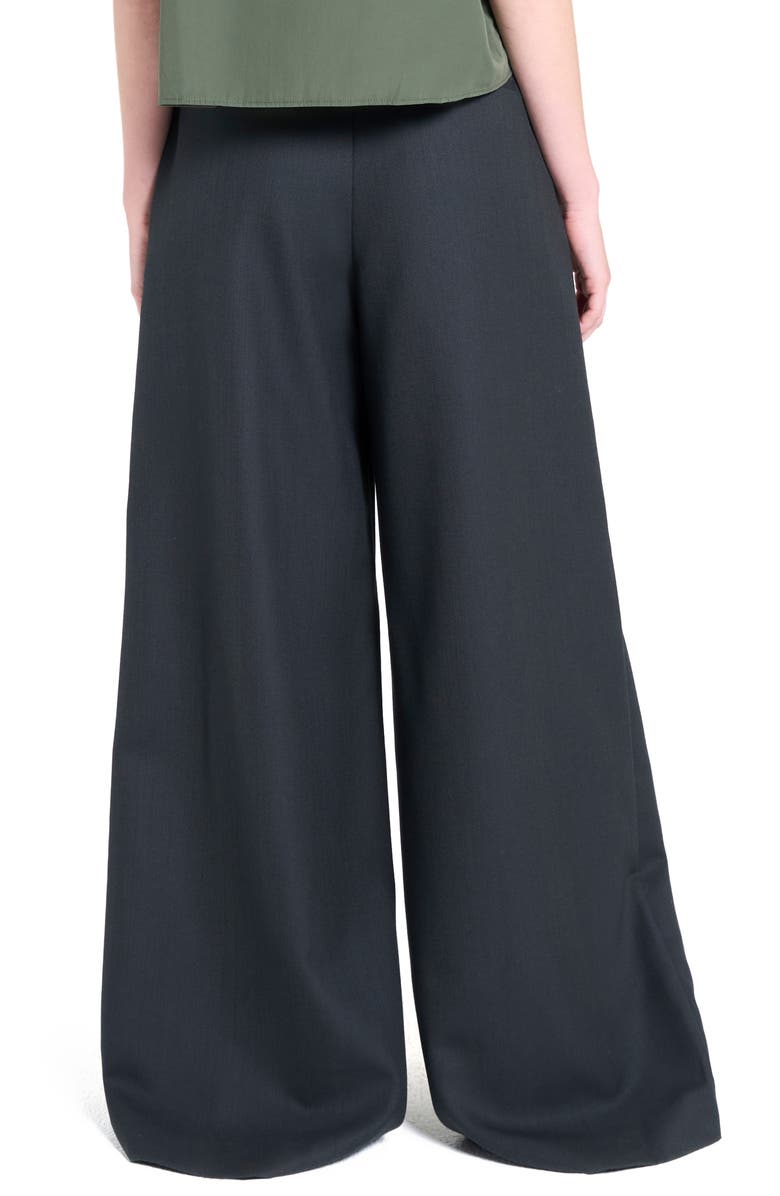 TWP Avery Wool Blend Wide Leg Pants, Alternate, color, Dark Spruce