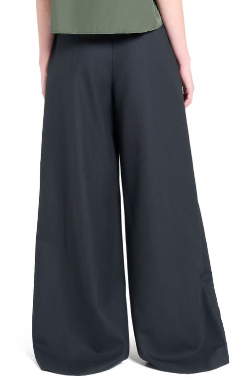Twp Avery Wool Blend Wide Leg Pants In Green