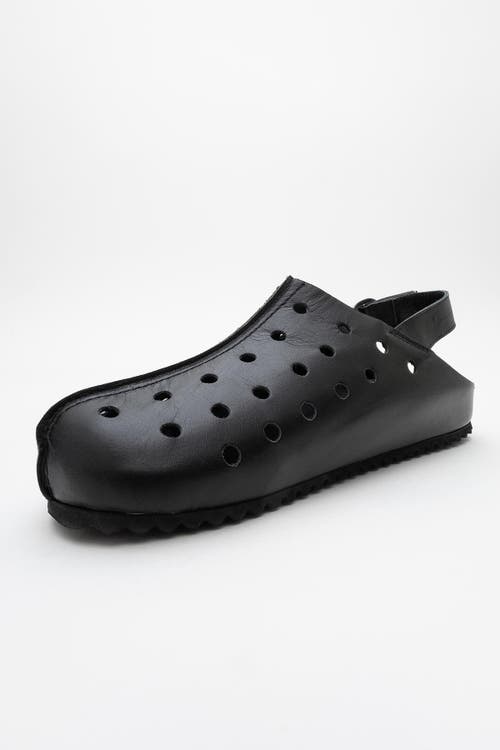 Forever & Always Shoes Justa Leather Clogs In Black Leather