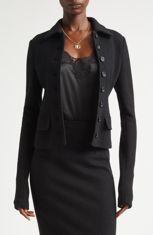 Dolce & Gabbana Black Wool Blazer In Black