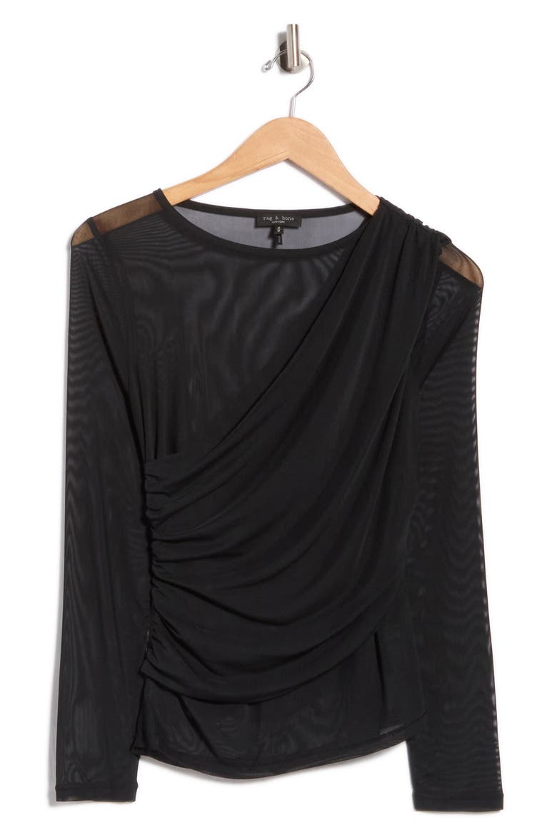 Mesh Crossover Top, Main, color, BLACK