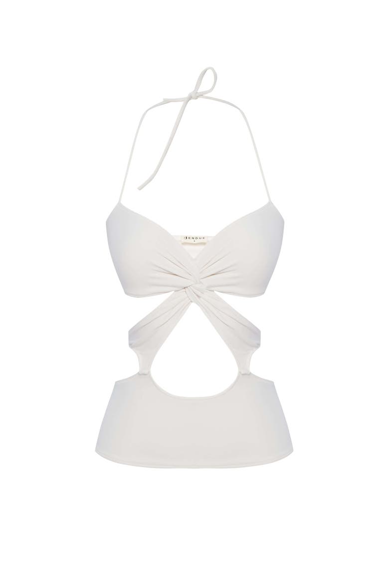 Neo Denim Jersey Crop Top, Main, color, White