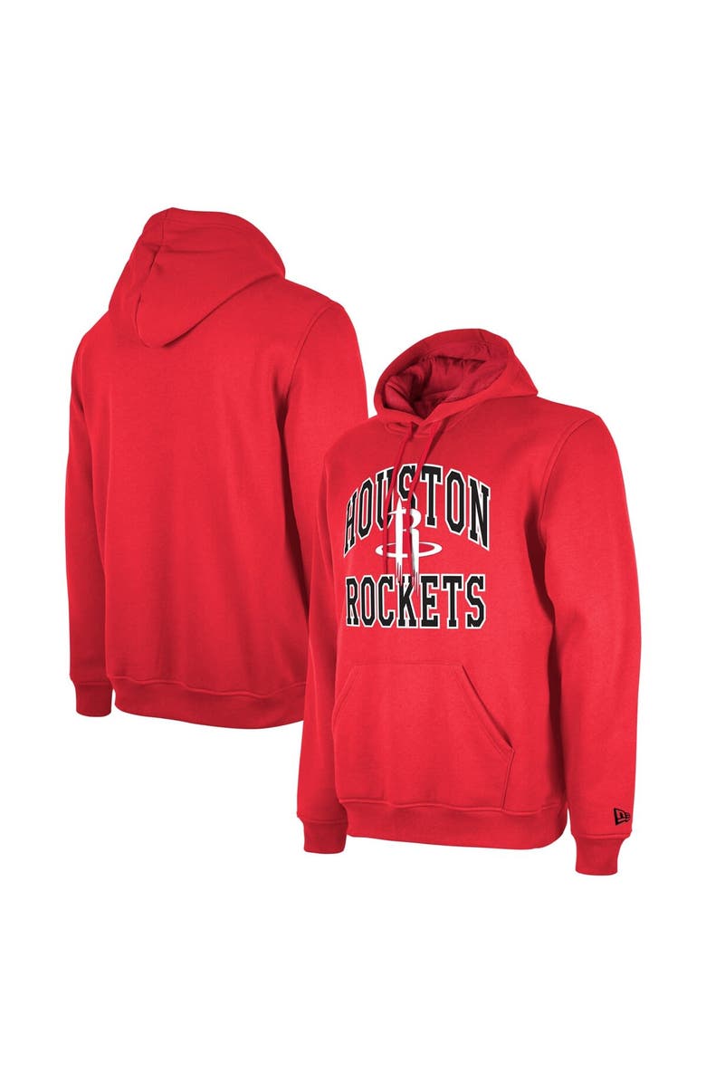 New Era Unisex New Era  Red Houston Rockets 2023/24 Season Tip-Off Edition Pullover Hoodie, Main, color, 