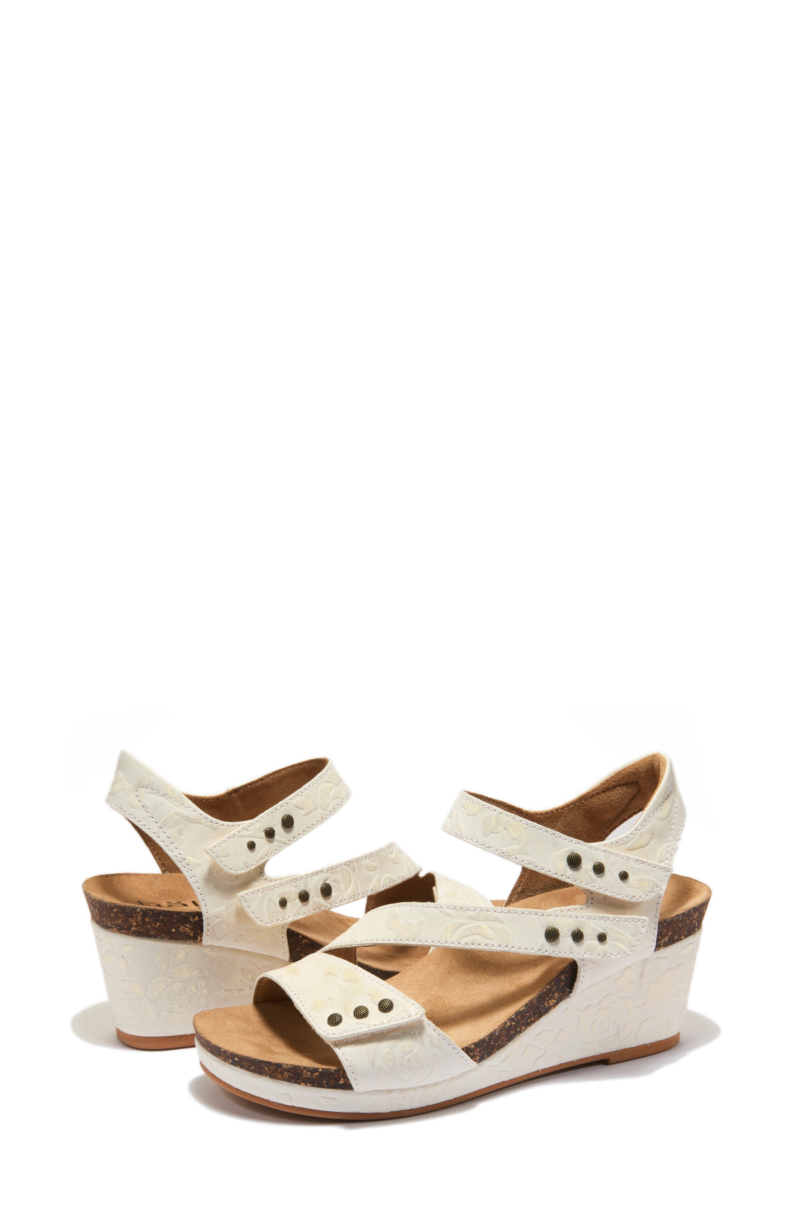Gisella Wedge Sandal, Alternate, color, IVORY/ BONE