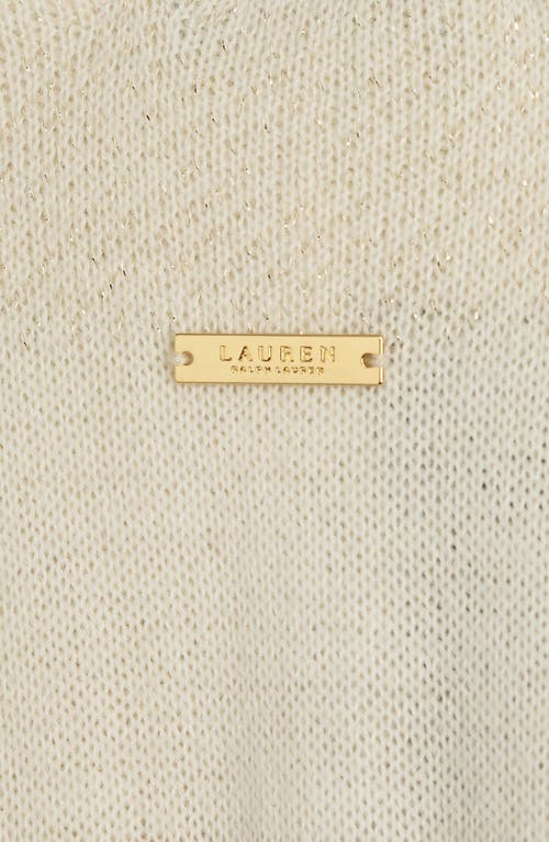 Lauren Ralplh Lauren Ruana With Shine Border In White