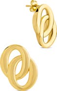 Sterling Forever Sibylle Interlocking Ring Stud Earrings