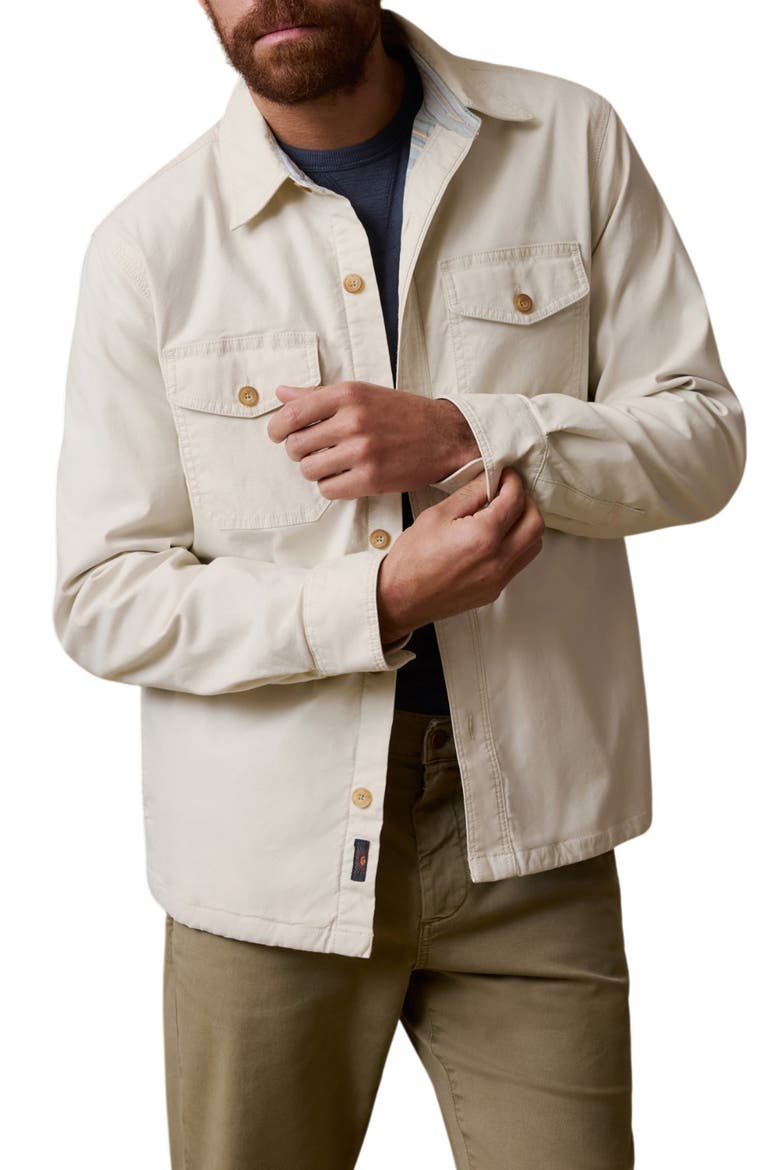 Lakeside Stretch Organic Cotton CPO Jacket, Main, color, SEA SALT