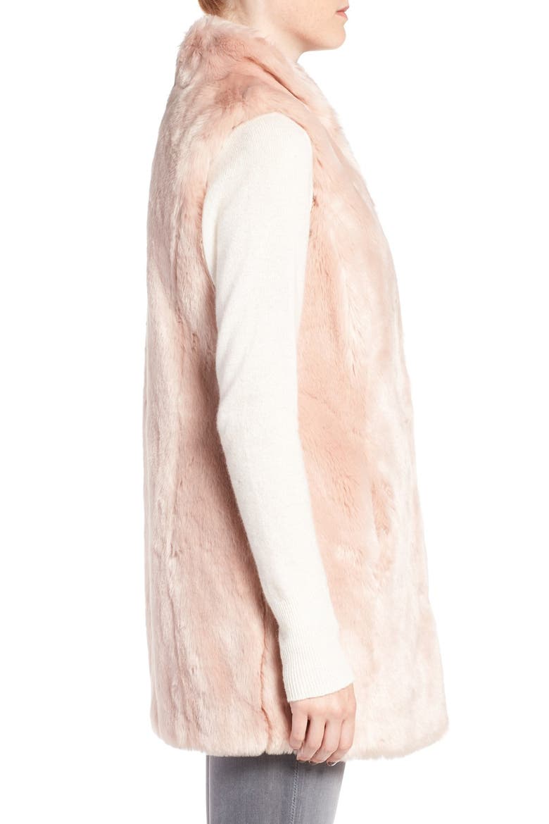 Faux Mink Fur Vest, Alternate, color, BLUSH