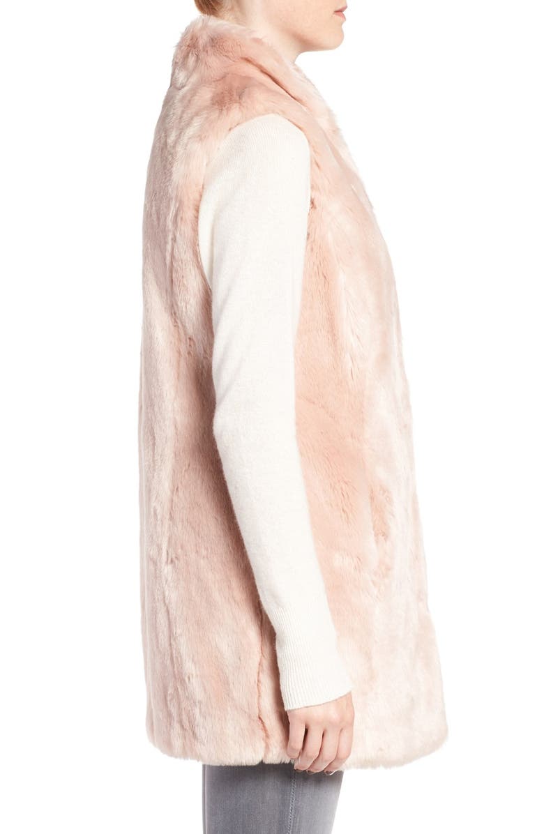 Eliza J Faux Mink Fur Vest, Alternate, color, 