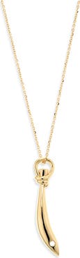 Bottega Veneta Sardine Long Pendant Necklace