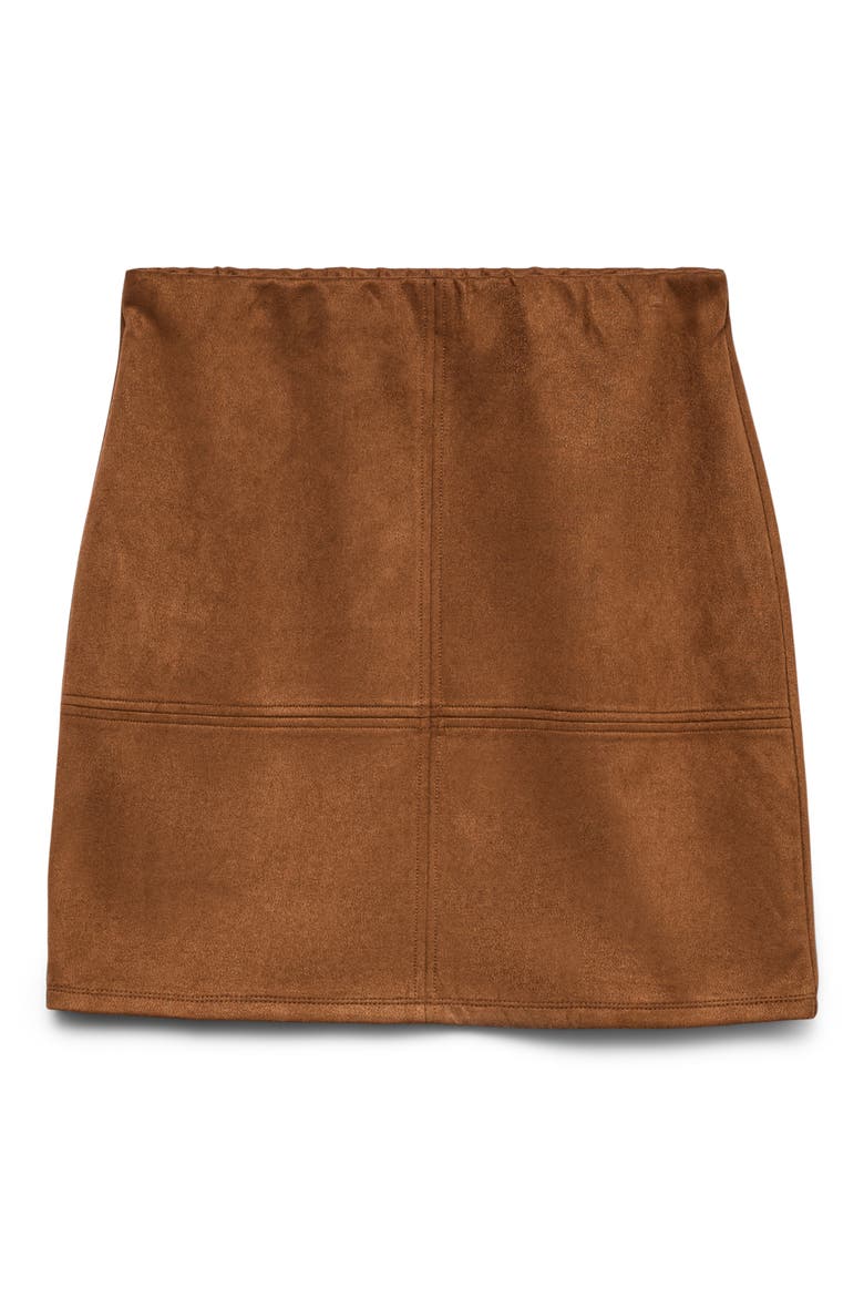 Faux Suede Miniskirt, Alternate, color, EMPERADOR