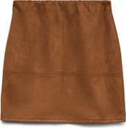 VERO MODA Faux Suede Miniskirt