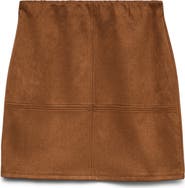 VERO MODA Faux Suede Miniskirt