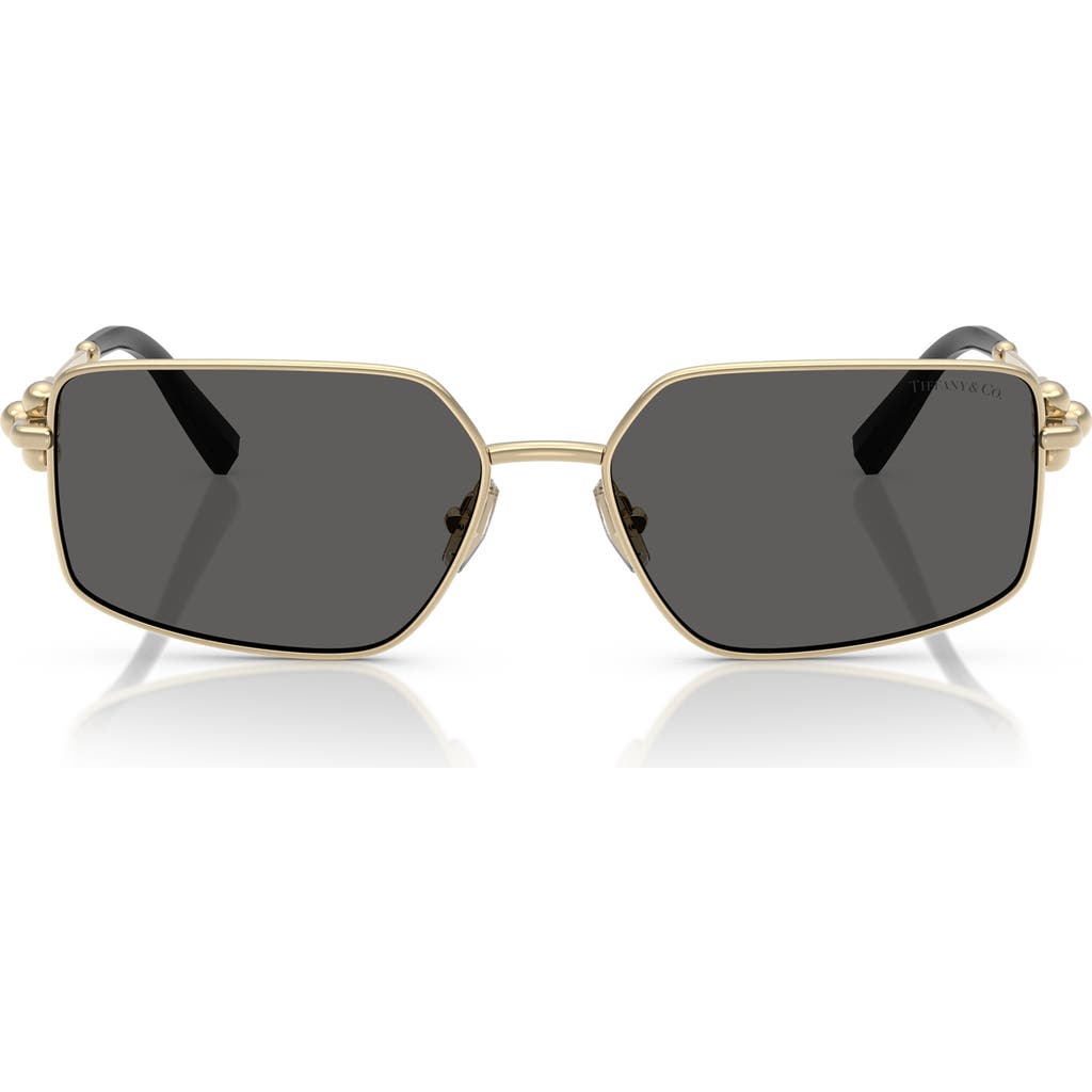 Tiffany & Co . 58mm Rectangular Sunglasses In Gray