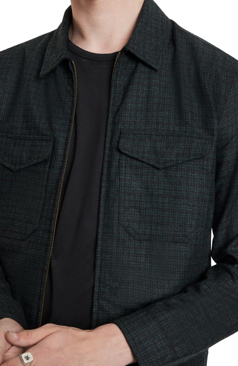 John Varvatos Irving Zip-Up Wool Blend Jacket, Alternate, color, 