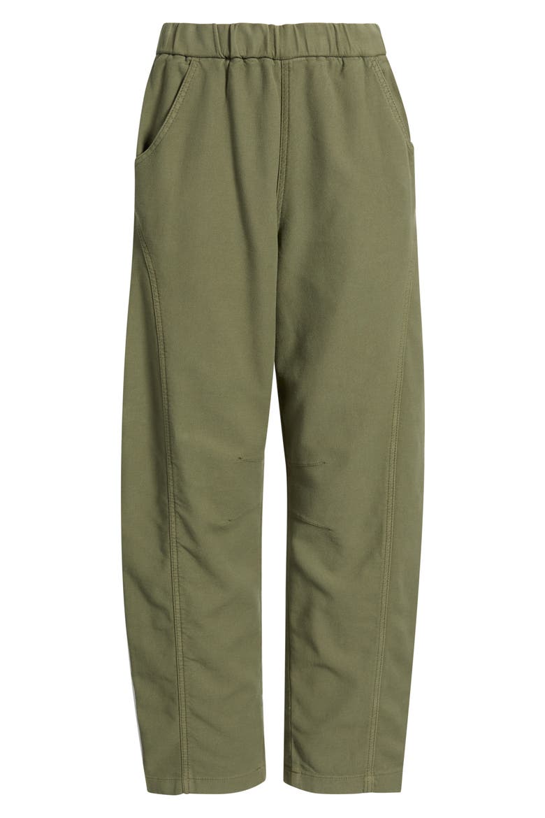 Jessie Barrel Leg Cotton Blend Pants, Alternate, color, DUSTY OLIVE