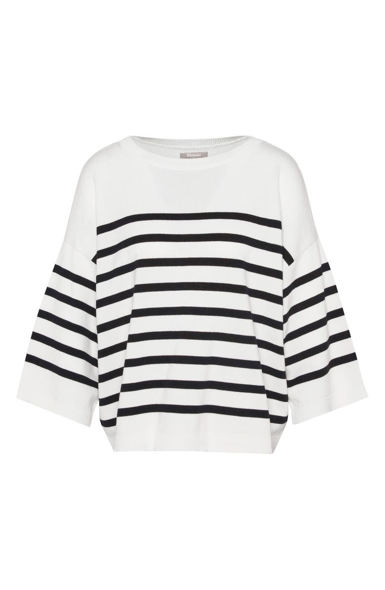 Barbour Renfew Stripe Sweater, Alternate, color, Cloud Black Stripe