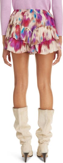 ミニスカート ISABEL MARANT ETOILE Women Mid Skirts JU0146FCA1M07E GYRD GR Isabel Marant Étoile Jocadia Tiered Cotton Skort | Nordstrom