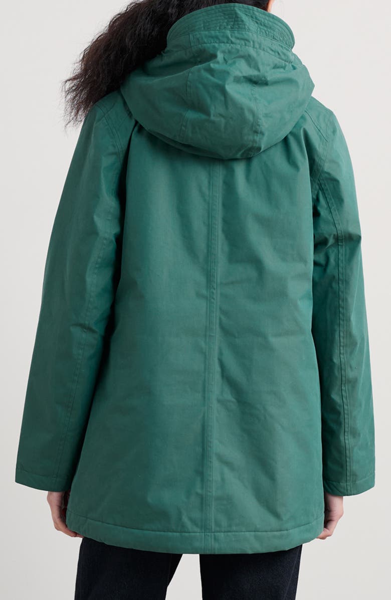 Seasalt Cornwall Porth Nanven Waterproof Organic Cotton Blend Raincoat, Alternate, color, Grove