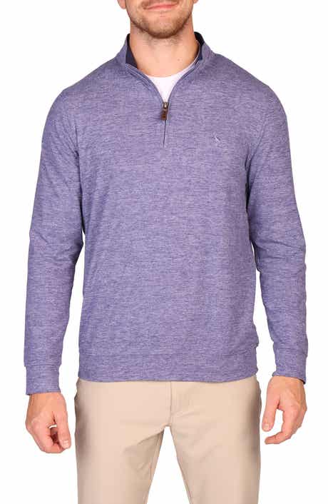 TailorByrd Brushed Mélange Quarter Zip Pullover