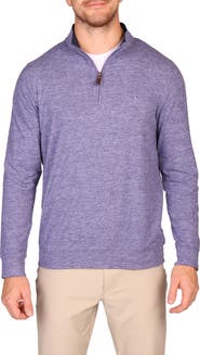 TailorByrd Brushed Mélange Quarter Zip Pullover