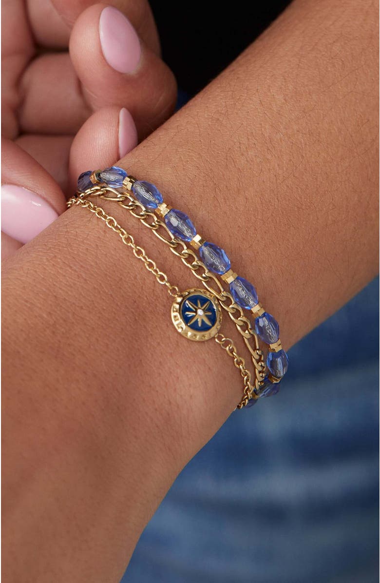 Alex and Ani Compass Stranded Bracelet Set, Alternate, color, Gold