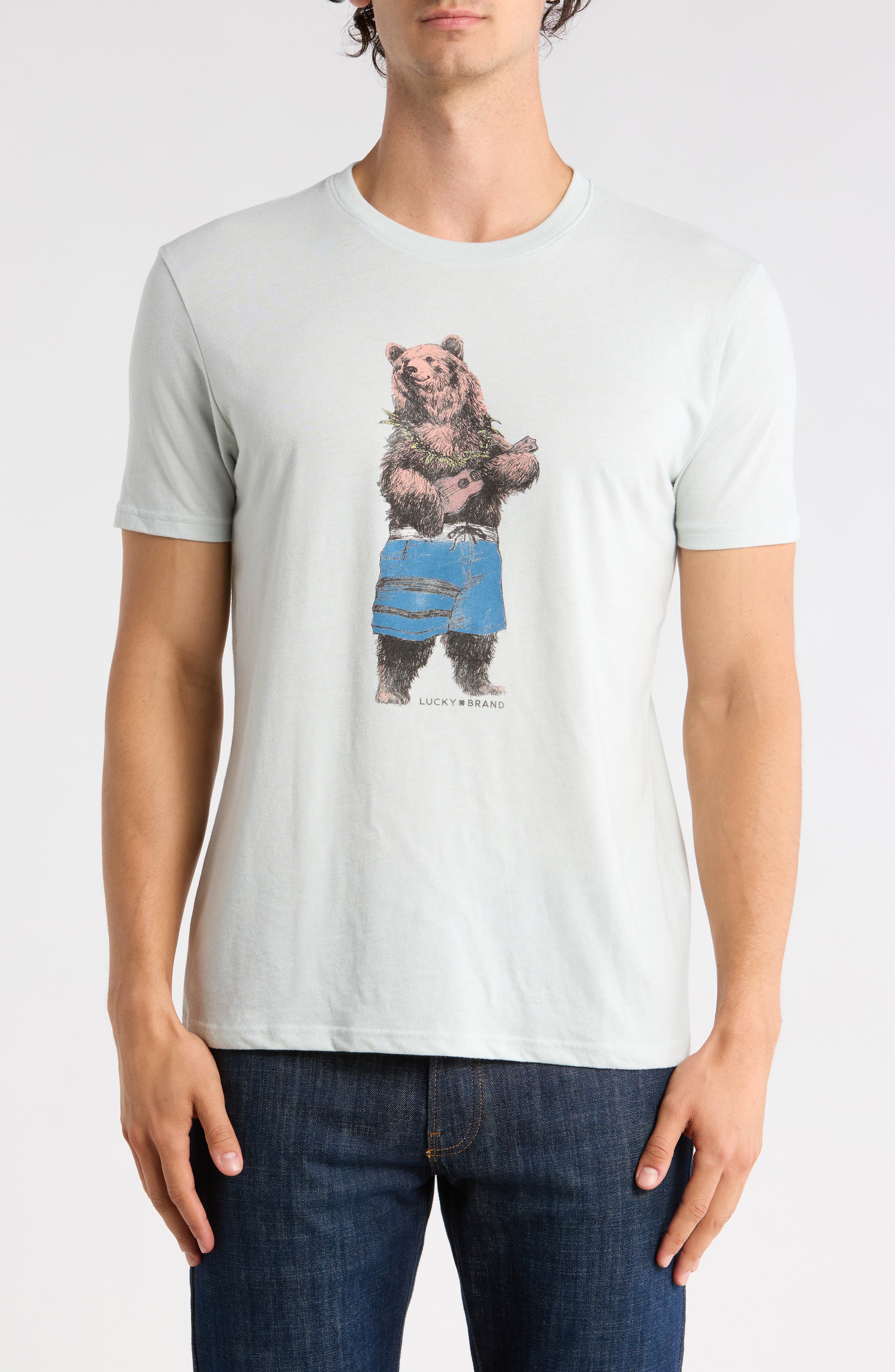 Lucky Brand Ukulele Bear Graphic T-Shirt