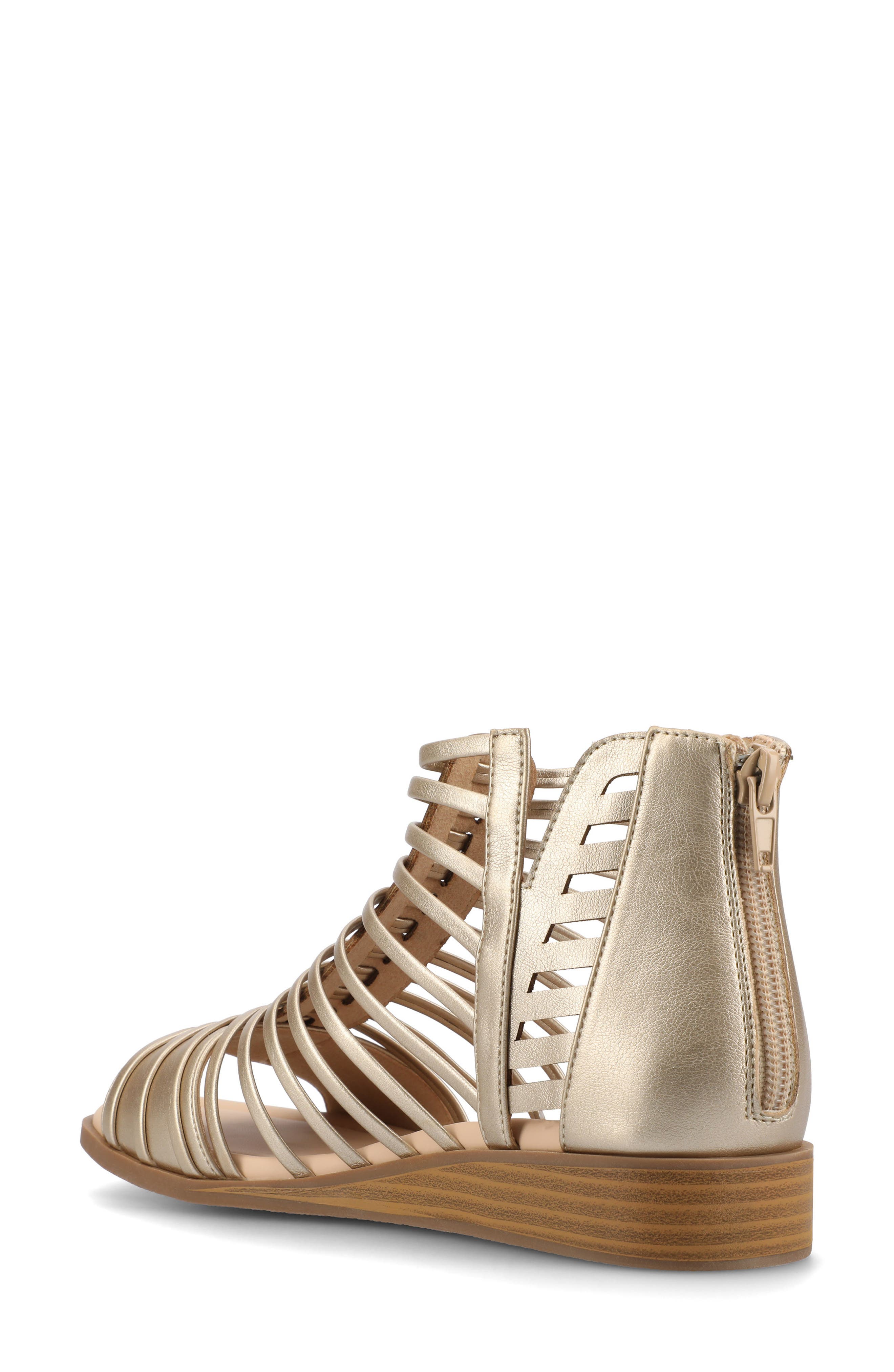 Journee Collection JOURNEE Delilah Sandal, Alternate, color, Champagne