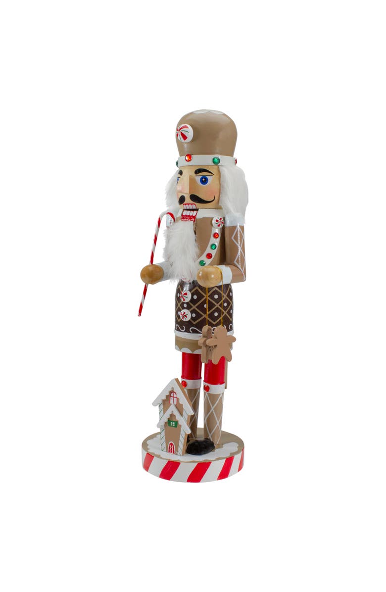 Northlight 14" Beige and Red Wooden Christmas Nutcracker Gingerbread Chef, Alternate, color, 