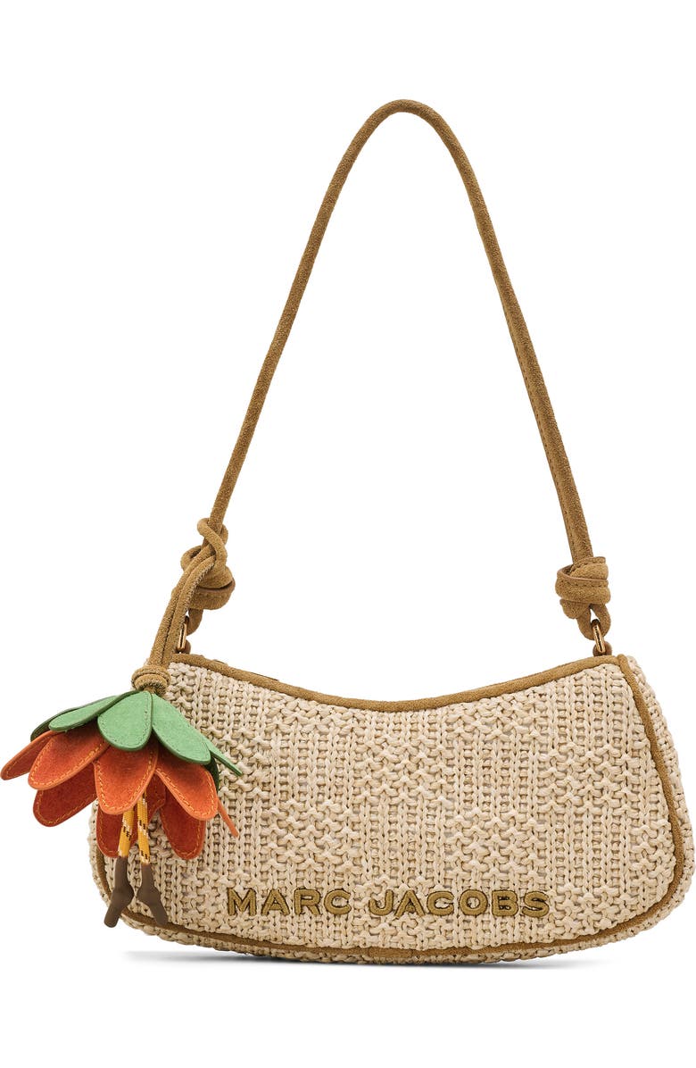 Marc Jacobs The Faux Raffia Shoulder Bag, Main, color, Natural
