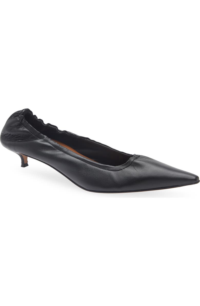 ATP ATELIER Valfurva Pointed Toe Kitten Heel Pump, Main, color, Black