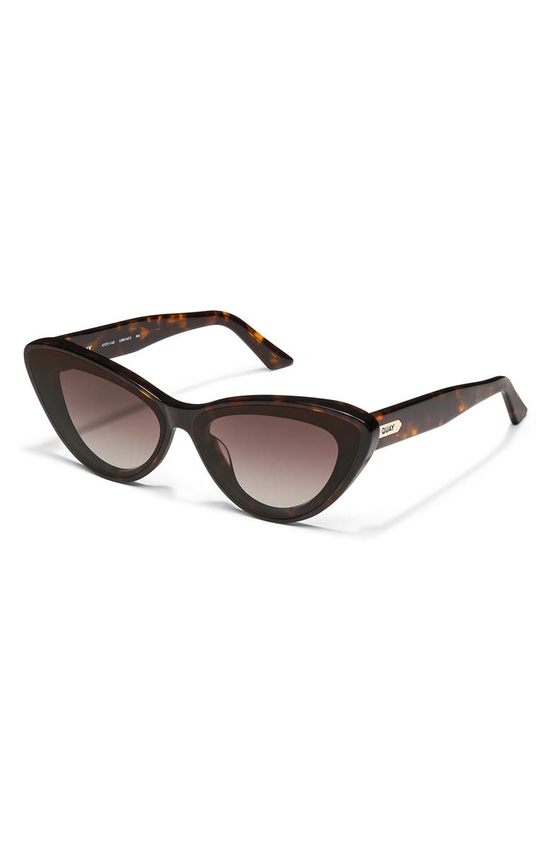 QUAY Tempted 67mm Cat Eye Sunglasses, Alternate, color, Neutral Tort/ Brown