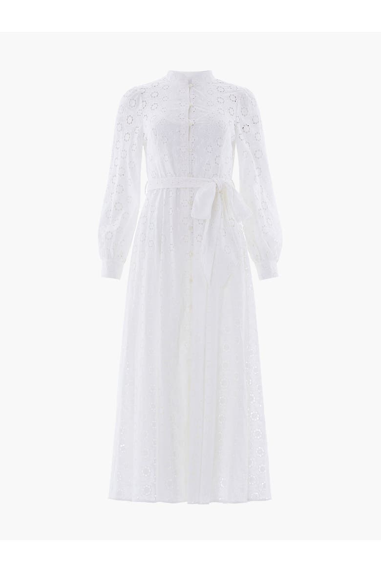Romilly Cotton Long Sleeve Shirt Dress, Alternate, color, Optic White