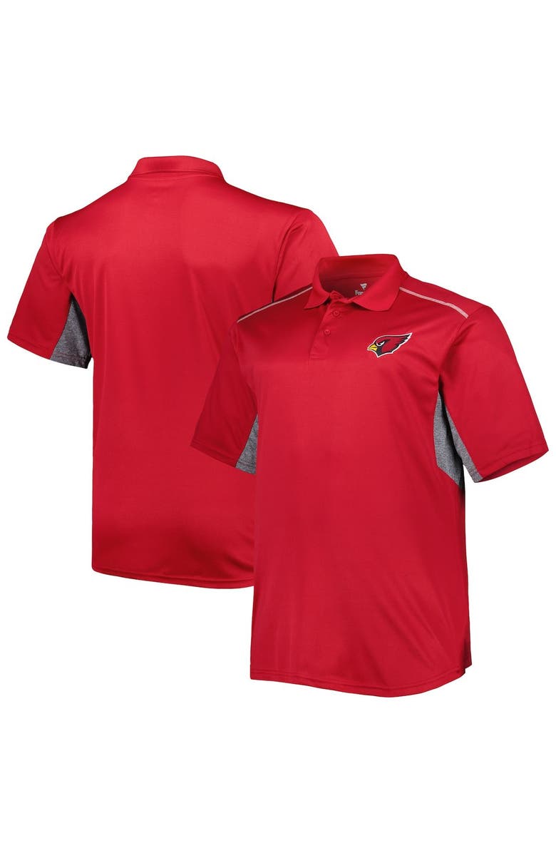 PROFILE Men's Cardinal Arizona Cardinals Big & Tall Team Color Polo, Main, color, Cardinal