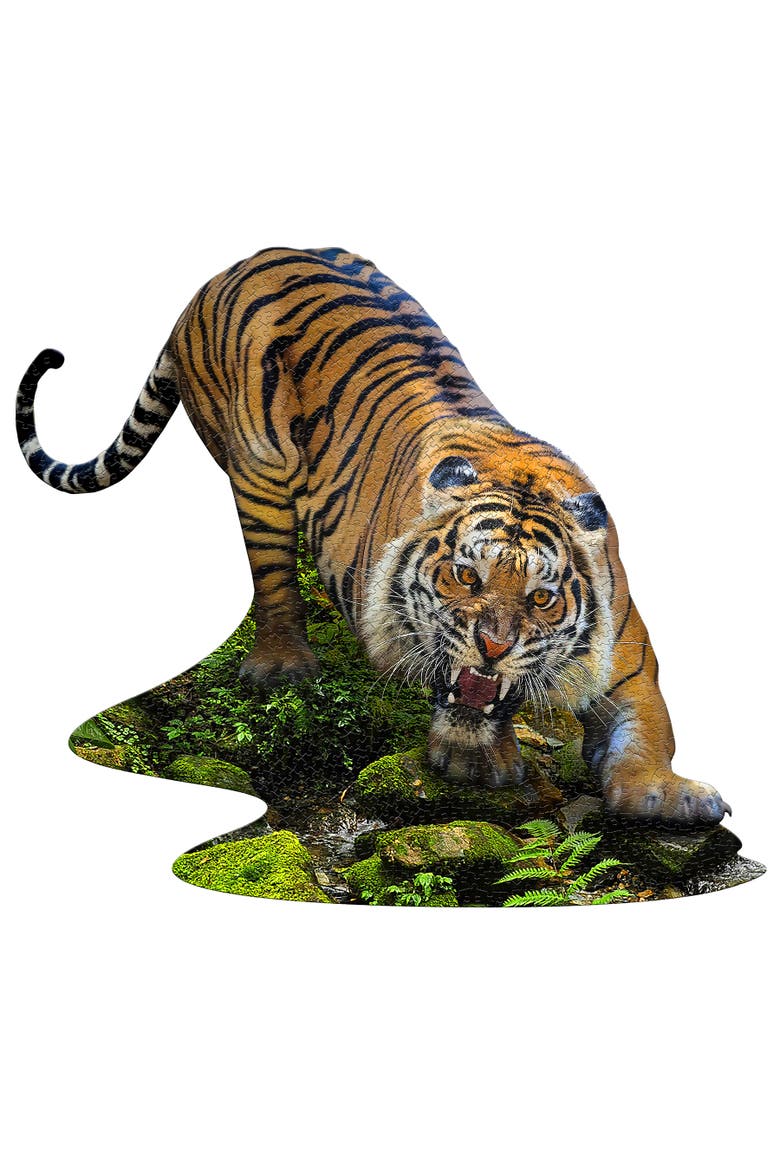 I Am Tiger 1000 Piece Animal Shaped Jigsaw Puzzle, Alternate, color, Multicolored