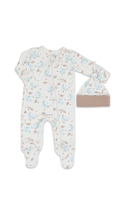 Jersey Long Sleeve Footie & Hat Set