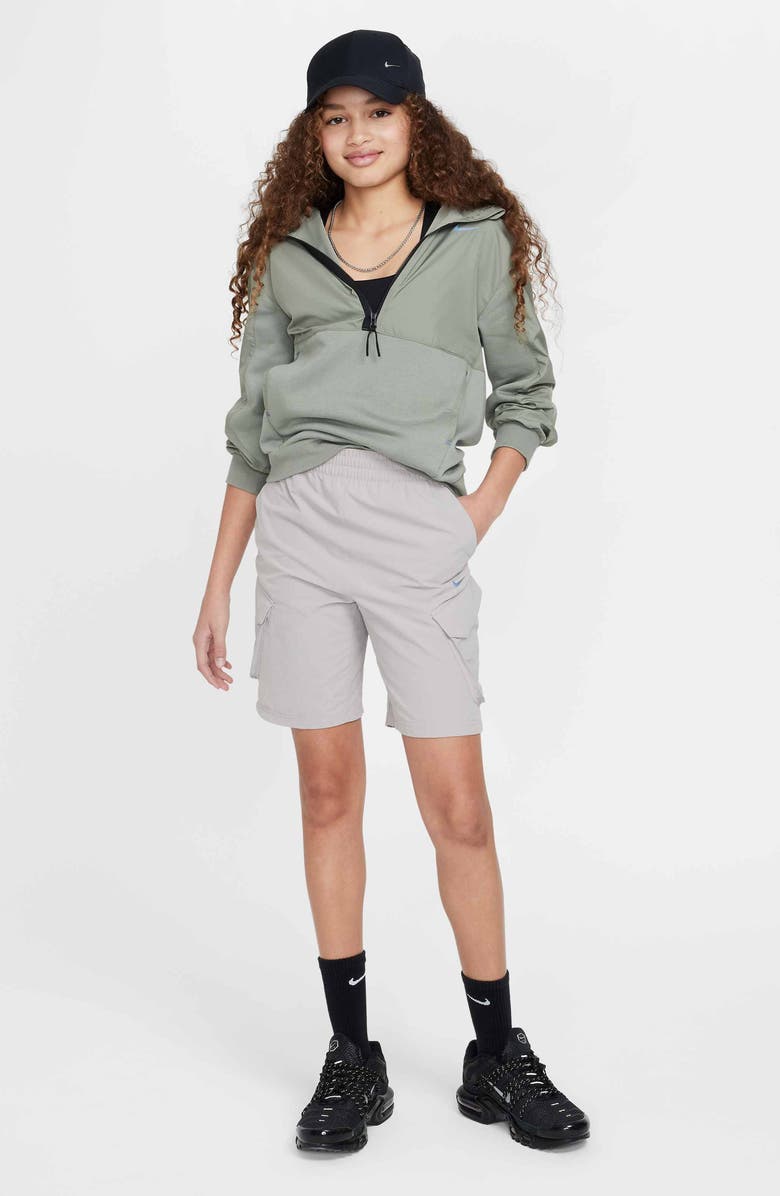 Nike Kids' Sportswear City Utility Cargo Shorts, Alternate, color, College Grey/ Black